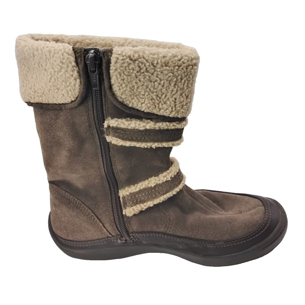 Earth Spirit-Bria Leather Suede Lined Fleece Cuff Winter Boots Women 8 US zipper - Picture 6 of 6